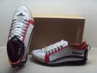 chaussures dsquared hommes new style 2013 cuir q7 rouge argent